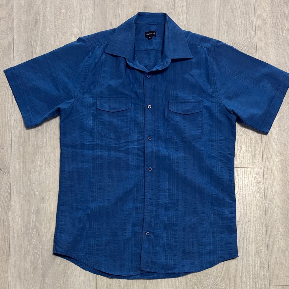 🔥BUNDLESALE Men's M Graroche Cotton Button-Down Vacation Shirt